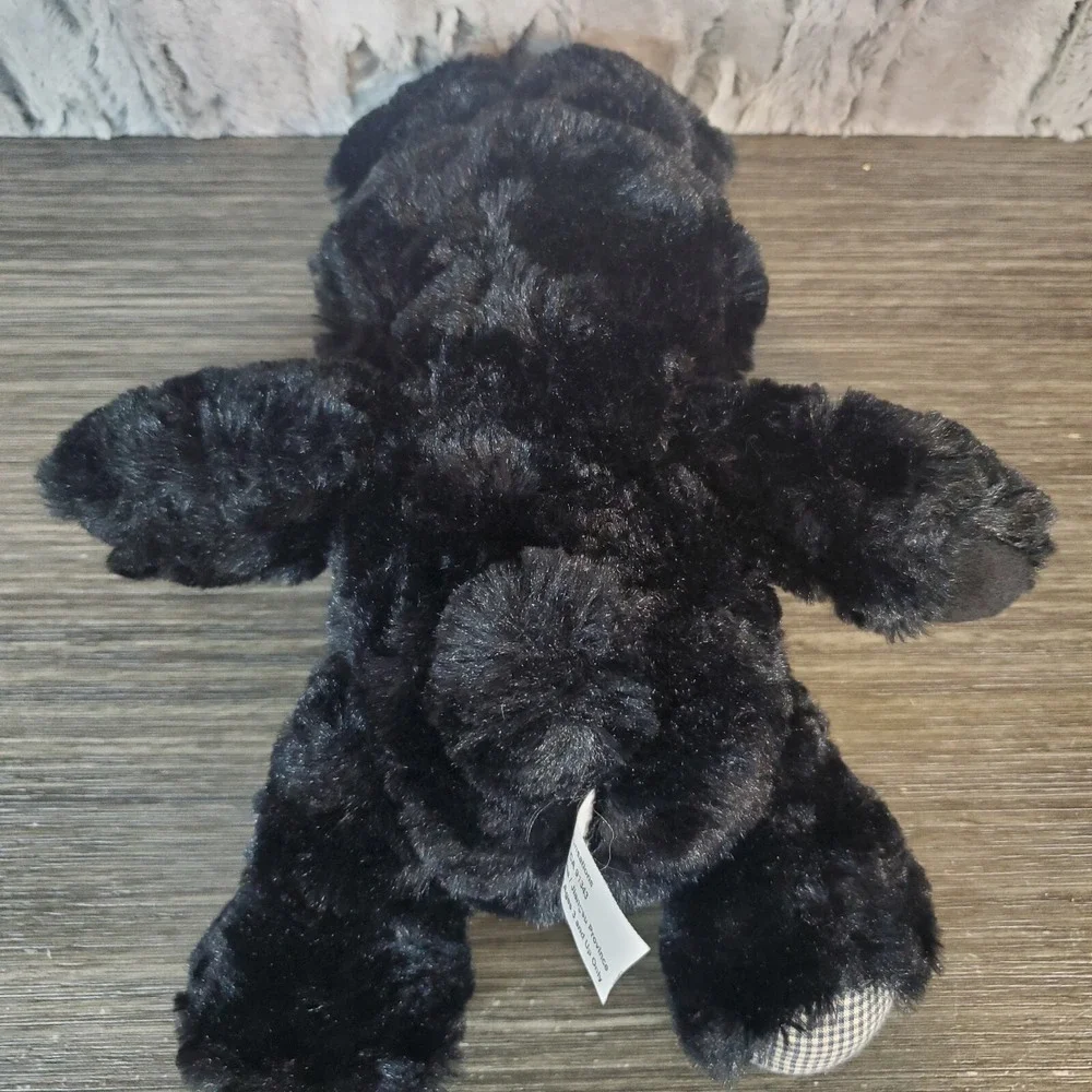 Seasonal Sensations Black Plush Bunny Rabbit Gingham Checkered Ears Bow 2009 11